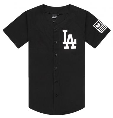 Chemise Baseball Sans Col pour Homme Los Angeles Dodgers
