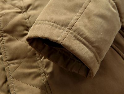 Doudoune courte hiver pour homme avec capuche en coton fourrée