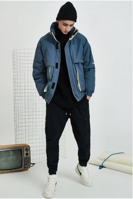 Doudoune hiver streetwear pour homme avec longues poches avant