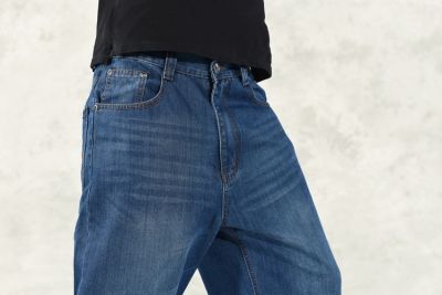 Jeans Baggy Classique Blue pour Homme Délavé