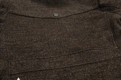Manteau en Laine pour Homme Style Duffle Coupe Droite - Marron