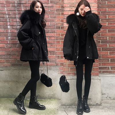 manteau noir capuche fourrure