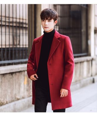 manteau rouge homme