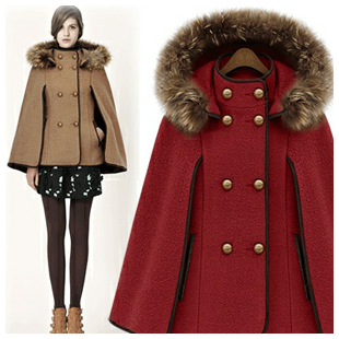 Manteau hiver court pour femme avec fourrure et capuche amovible