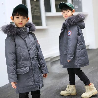 Manteau Hiver enfant avec capuche à fourrure et multi-poches