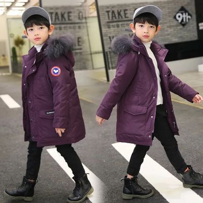 Manteau Hiver enfant avec capuche à fourrure et multi-poches