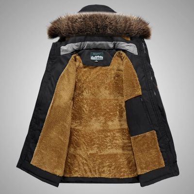 Manteau Hiver Matelassé pour Homme avec capuche à fourrure et doublure fourrée