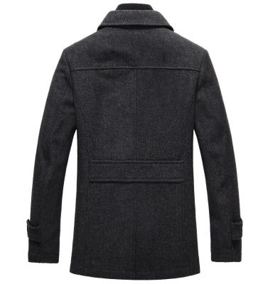 Manteau business casual avec extension col détachable en Laine