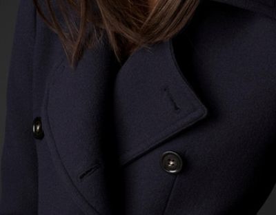 Manteau laine long pour femme double boutonnage avec ceinture