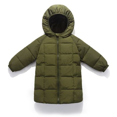 Manteau long hiver parka pour enfant avec capuche