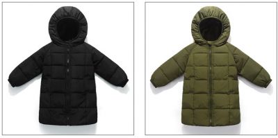 Manteau long hiver parka pour enfant avec capuche