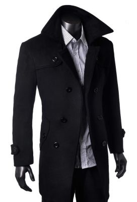 manteau homme trois quart noir