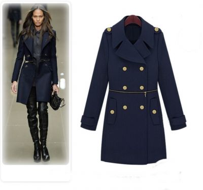 manteau femme officier noir