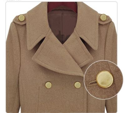 Manteau Officier Long pour Femme avec Fermeture Eclaire Zip Centrale