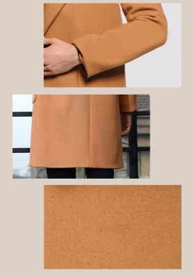 Manteau oversize en laine pour homme avec bouton de fermeture unique
