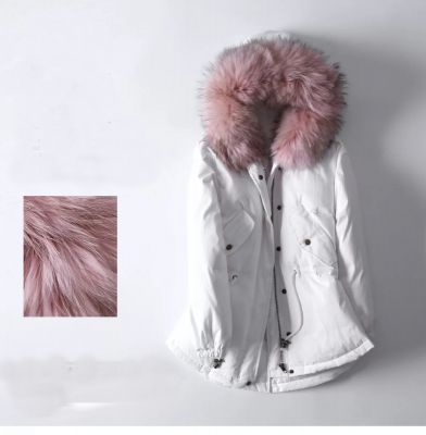 Manteau Trench hiver pour femme avec capuche à fourrure