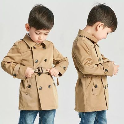 Manteau trench pour enfant avec poches avant