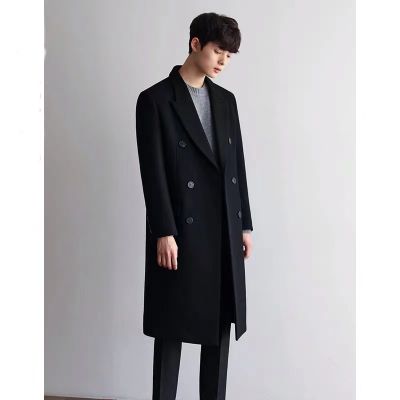 manteau noir double boutonnage