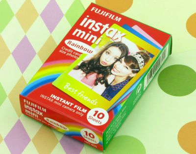 Packet de 10 films pour photos Polaroid Mini fond couleur