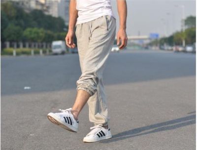 Pantalon baggy de sport pour hommes taille élastique