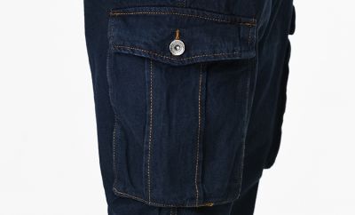 Pantalon Cargo large en Jeans pour homme avec pôches côté