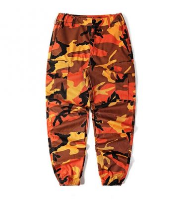Pantalon cargo toile camouflage coloré pour homme ou femme