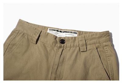 Pantalon Chino à bouton pour homme avec texte imprimé sur ourlet