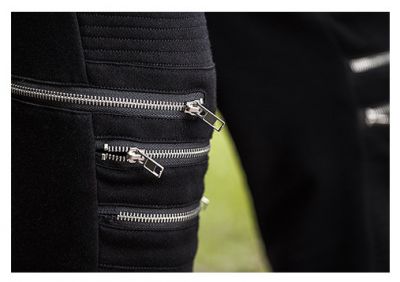 Pantalon Joggers en Coton avec Fermetures Eclaire Genoux
