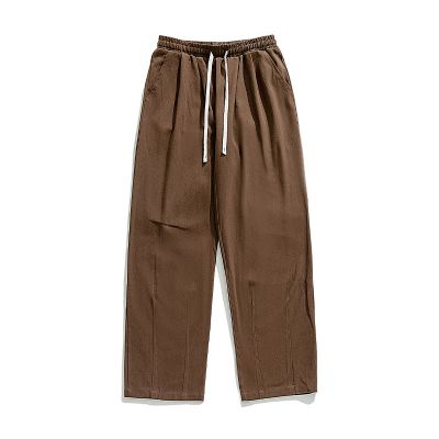 Pantalon vintage coton jambes à pinces pour homme