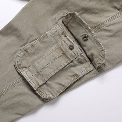 Pantalon cargo avec design cordon à poches multiples pour homme