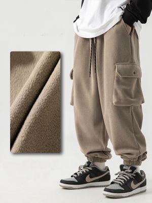 Pantalon de survêtement en polaire grande poche design pour homme