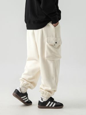 Pantalon de survêtement en polaire grande poche design pour homme