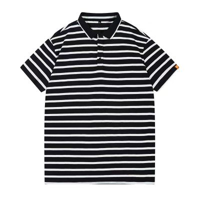 Polo ample à rayures pour homme