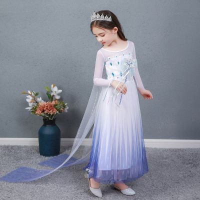 Robe élégante d'été de princesse Elsa la reine des neiges 2 pour fille