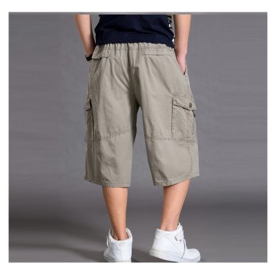 Short en Coton Style Cargo avec poches côté pour homme grande taille