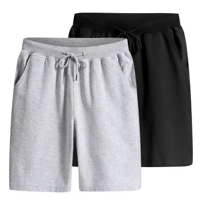 Shorts de grande taille pour homme pantalon de sport couleur unie taille élastique