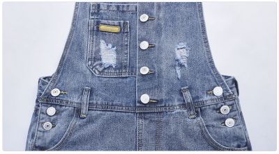 Short Salopette en Jeans pour femme Courte et Montante