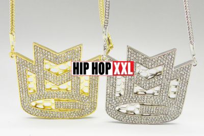 Collier Bling Bling Royal Couronne M M G Hip Hop Argent Or