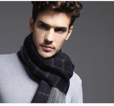 Echarpe en soie fashion 2014 bicolore douce pour homme ou femme