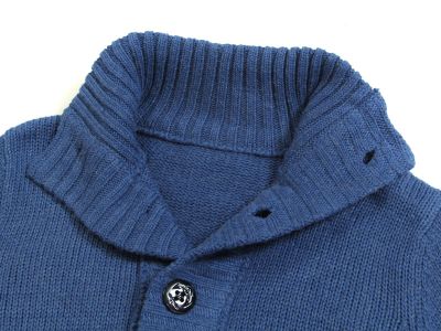 Veste en laine pour homme avec fermeture à bouton et col haut