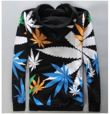 Sweatshirt à capuche Feuille de Ganja Retro Art Smoking