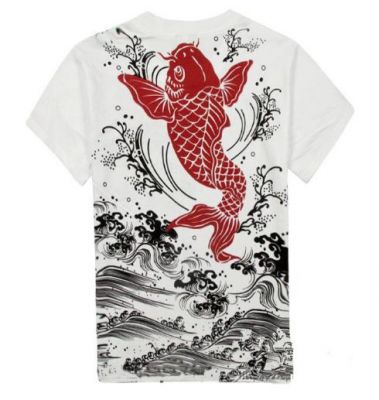 T shirt Carpe Japonaise Streetwear Tatouage Oriental Hip Hop