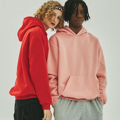  Sweatshirt à capuche pour hommes et femmes couleur unie