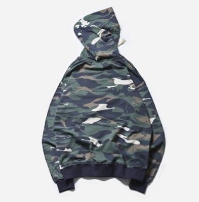 Sweatshirt à capuche camouflage motif militaire pour homme