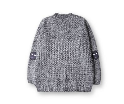 Sweatshirt tricot oversize pour femme avec logo smiley emoji