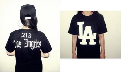 T shirt 213 Los Angeles LA West Side Gangsta Rouge Noir Blanc