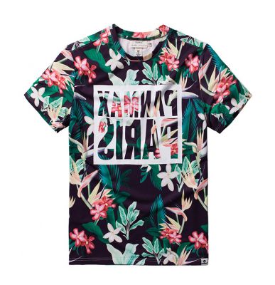 T-shirt à Fleurs Swag Panmax Paris Imprimé Homme Grande Taille