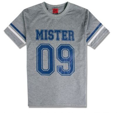 T shirt Baseball Homme Femme Mister 09 Bandes Manches