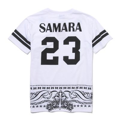 T shirt Baseball Samara Bandana Print Bandes Blanches 23
