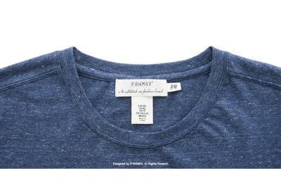 T-shirt Bleu Chiné X-Large Panmax Grandes Tailles pour Homme